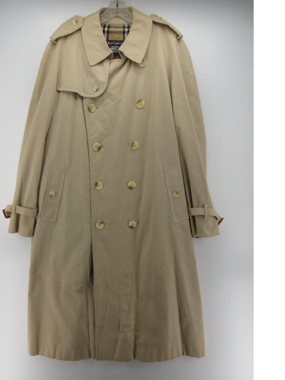 VGT Burberrys Jacket 46 L Trench Coat Kensington Nova Check Lining *